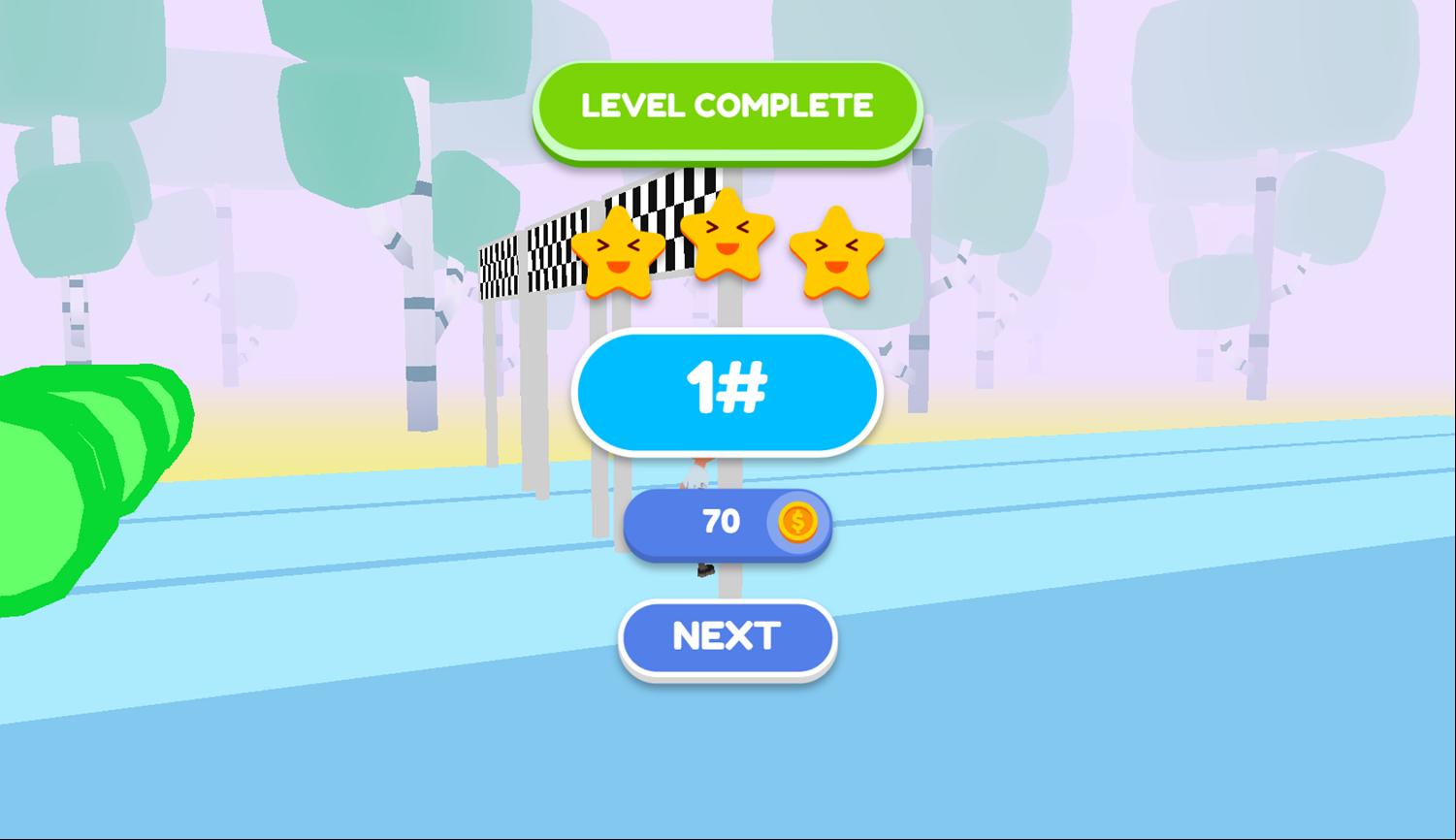 Scalerman Game Level Complete Screenshot.