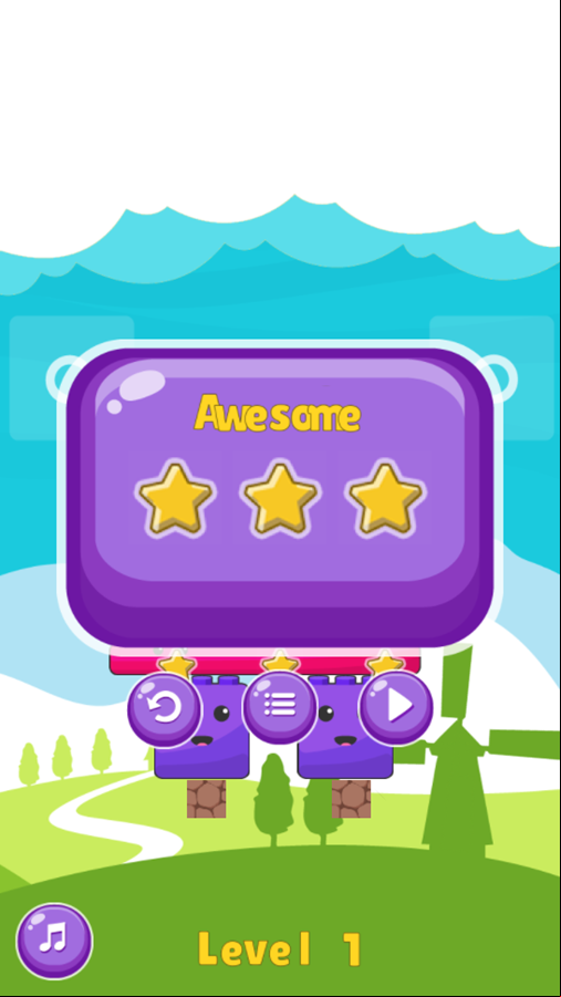 Shape Balance 2 Game Level Complete Screenshot.