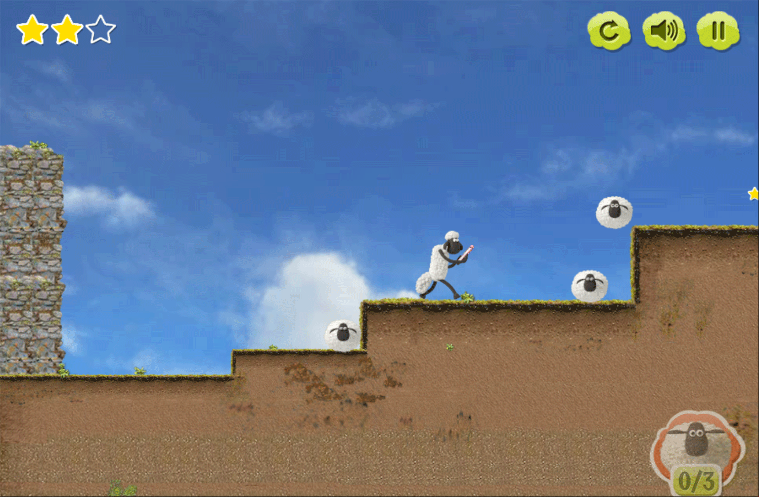 Shaun the Sheep App Hazard 2 Game Screenshot.