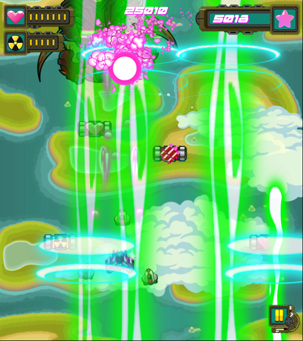 Sky Warrior Game Second Boss Screenshot.