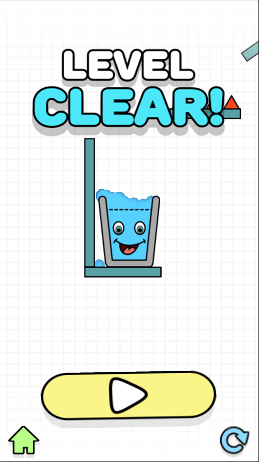 Smiling Glass Game Level Clear Screen Screenshot.