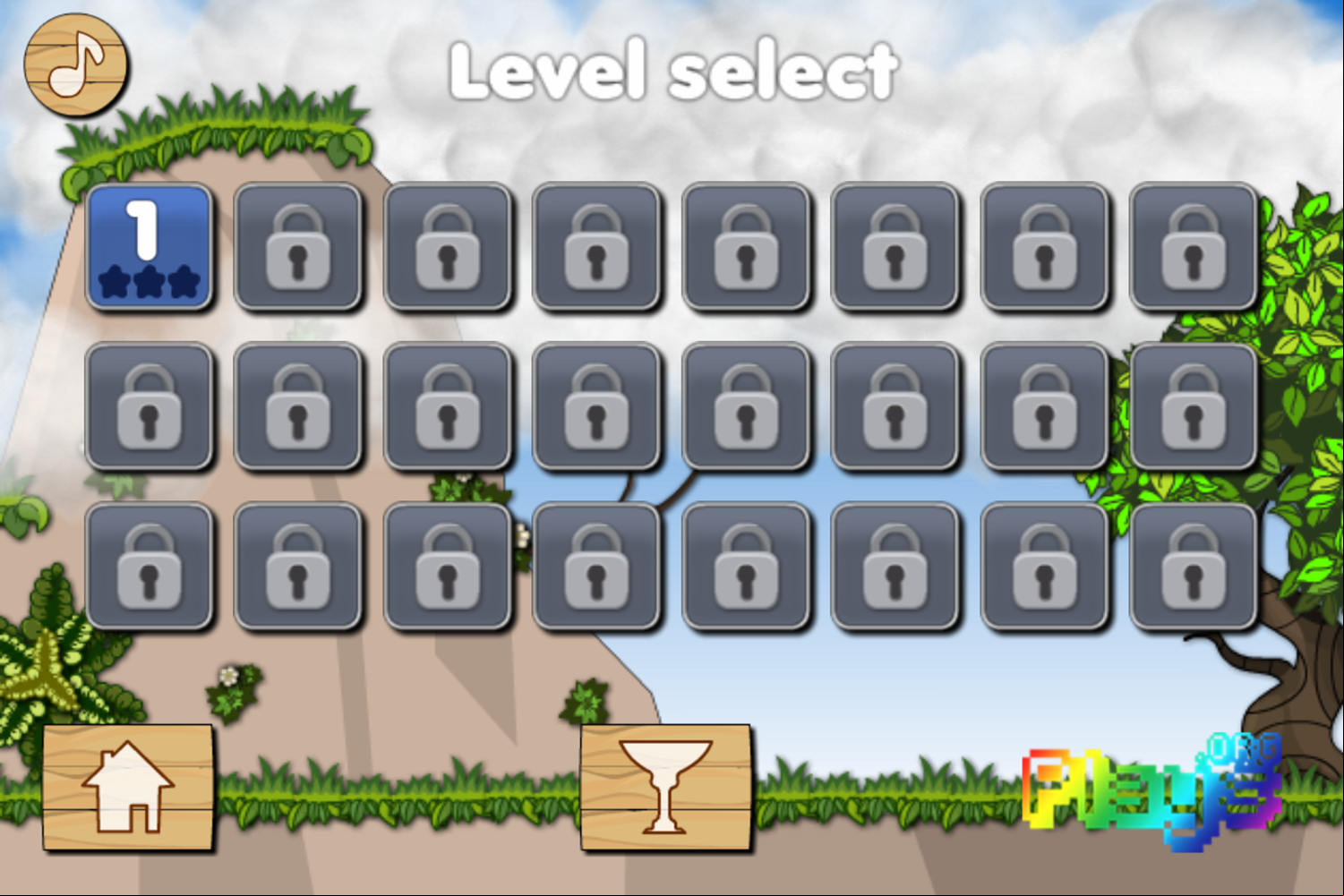 Snoring Level Select Screenshot.