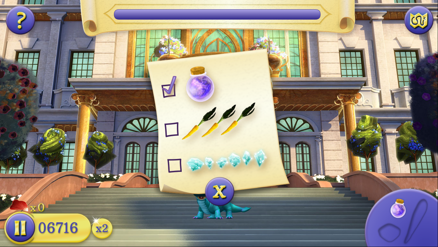 Sofia the First a Spell for Mr. Cedric Game 1st Quest Complete Screenshot.