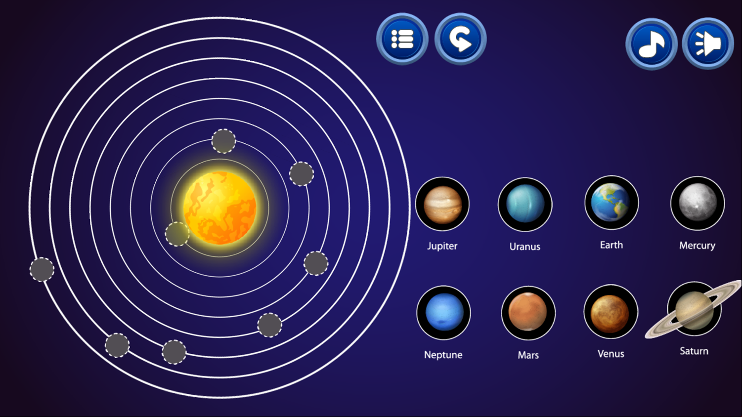Solar System Game Question Start Screenshot.