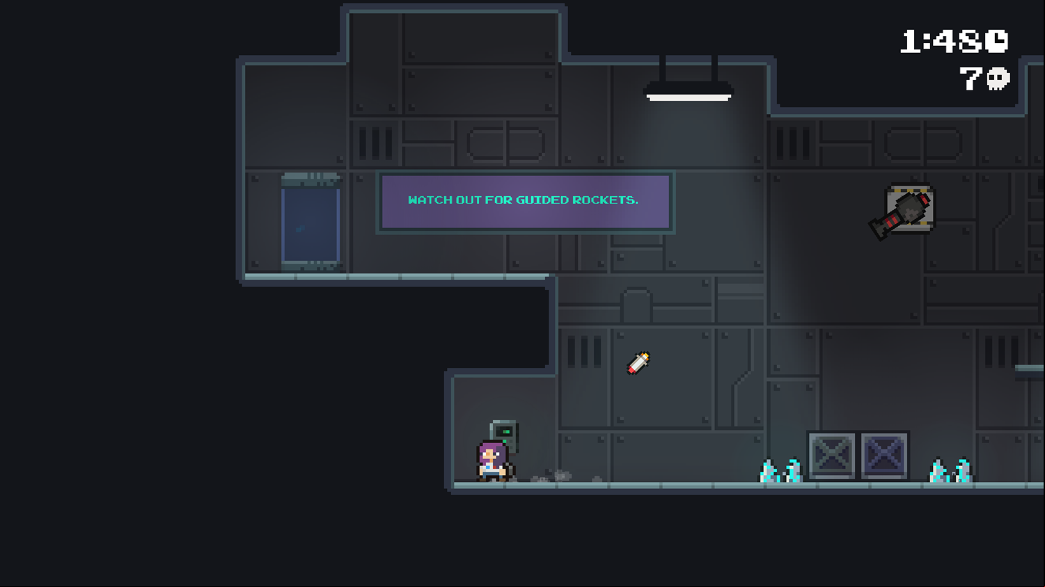 Space Survival Game Guided Rockets Screenshot.