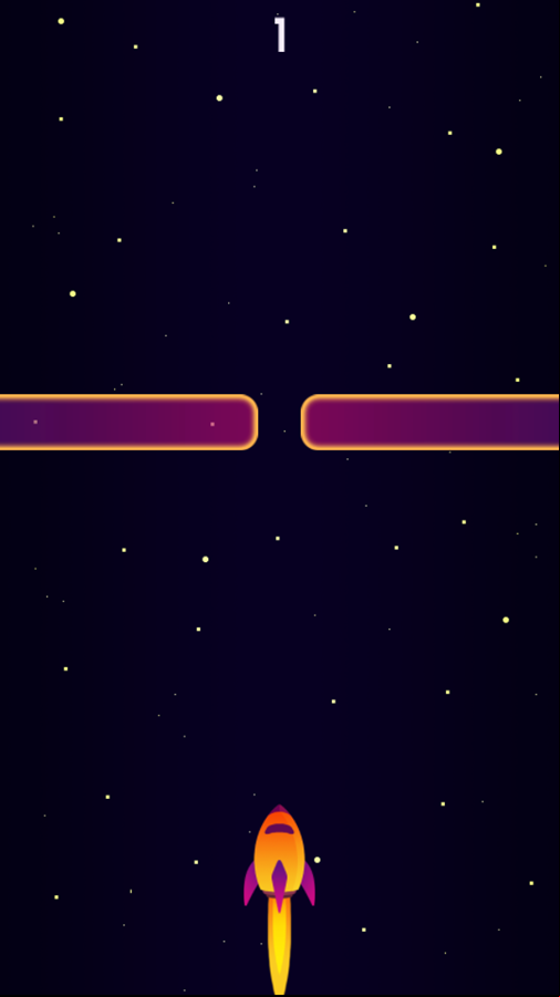 Space Survivor Game Start Screenshot.