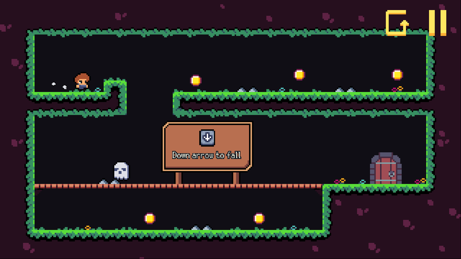 Speedy Steve Game How to Jump Down Screen Screenshot.
