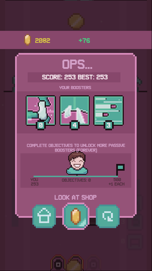 Squid Run Game Score Screenshot.