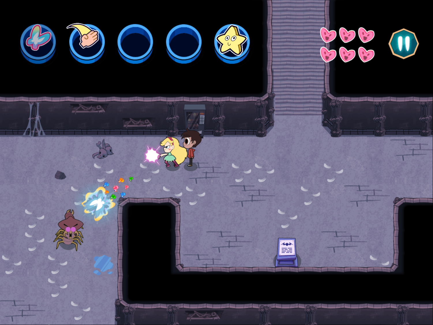 Star vs the Dungeon of Evil Game Rainbow Blast Screenshot.