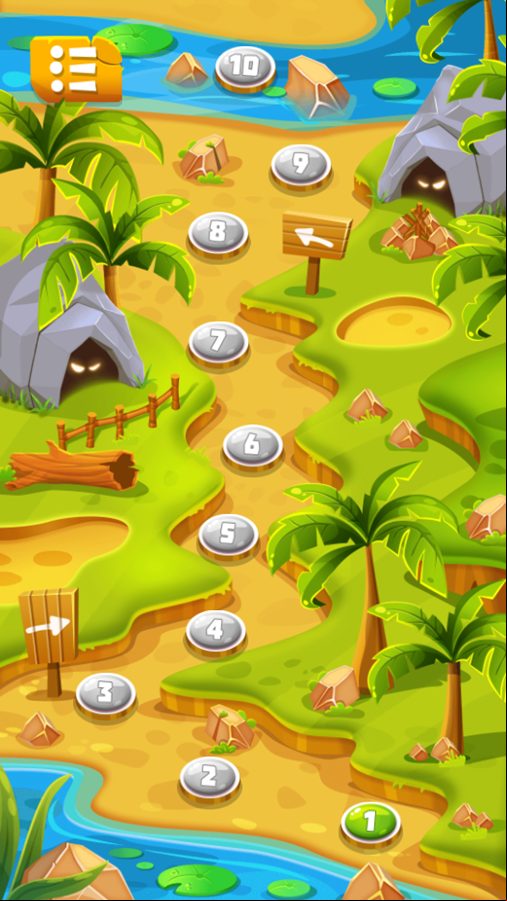 Stone Age Game Level Select Screenshot.
