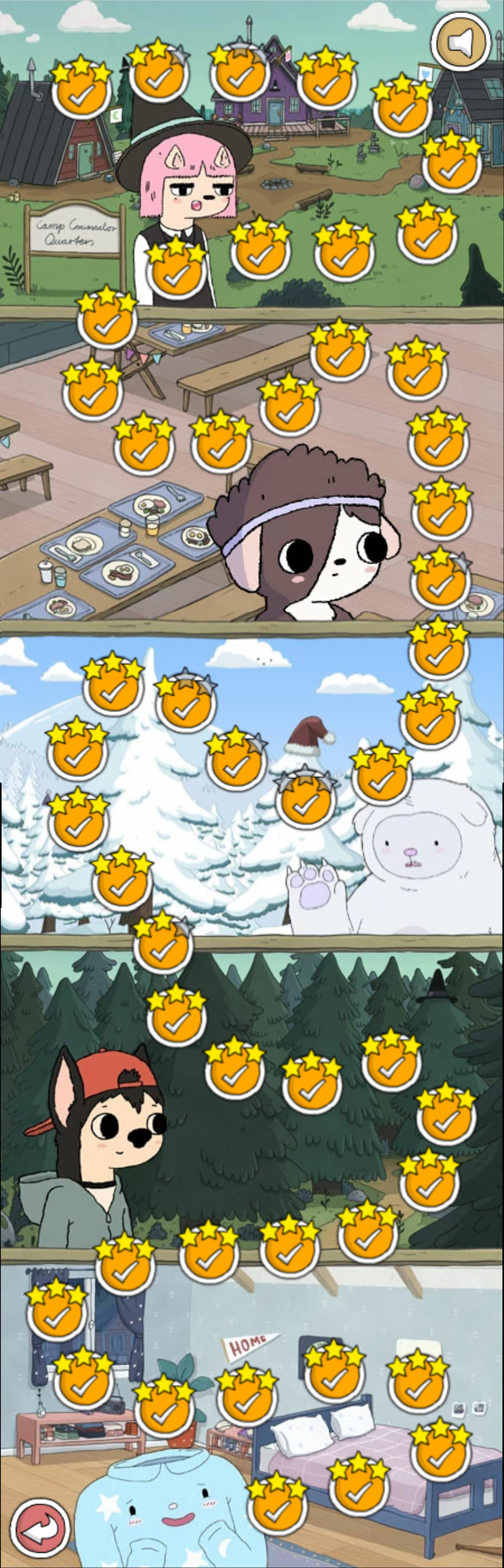 Summer Camp Island Bubble Trouble Game Level Select Full Screenshot.
