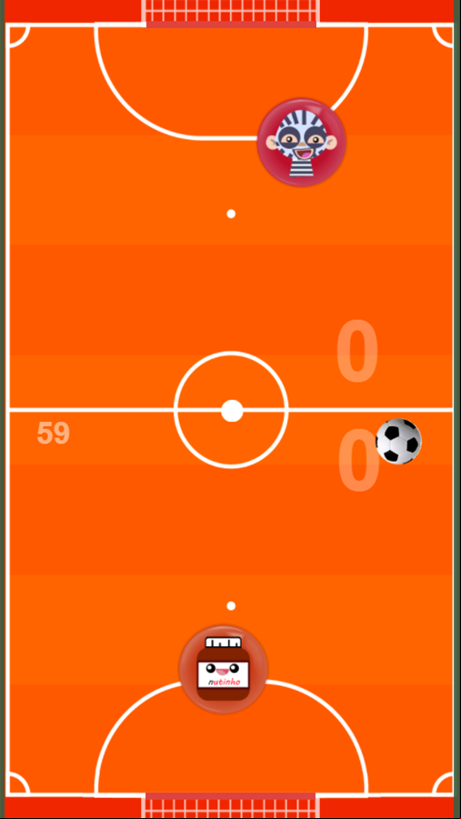 Superfoca Soccer Game Nutella Brown Field Screenshot.