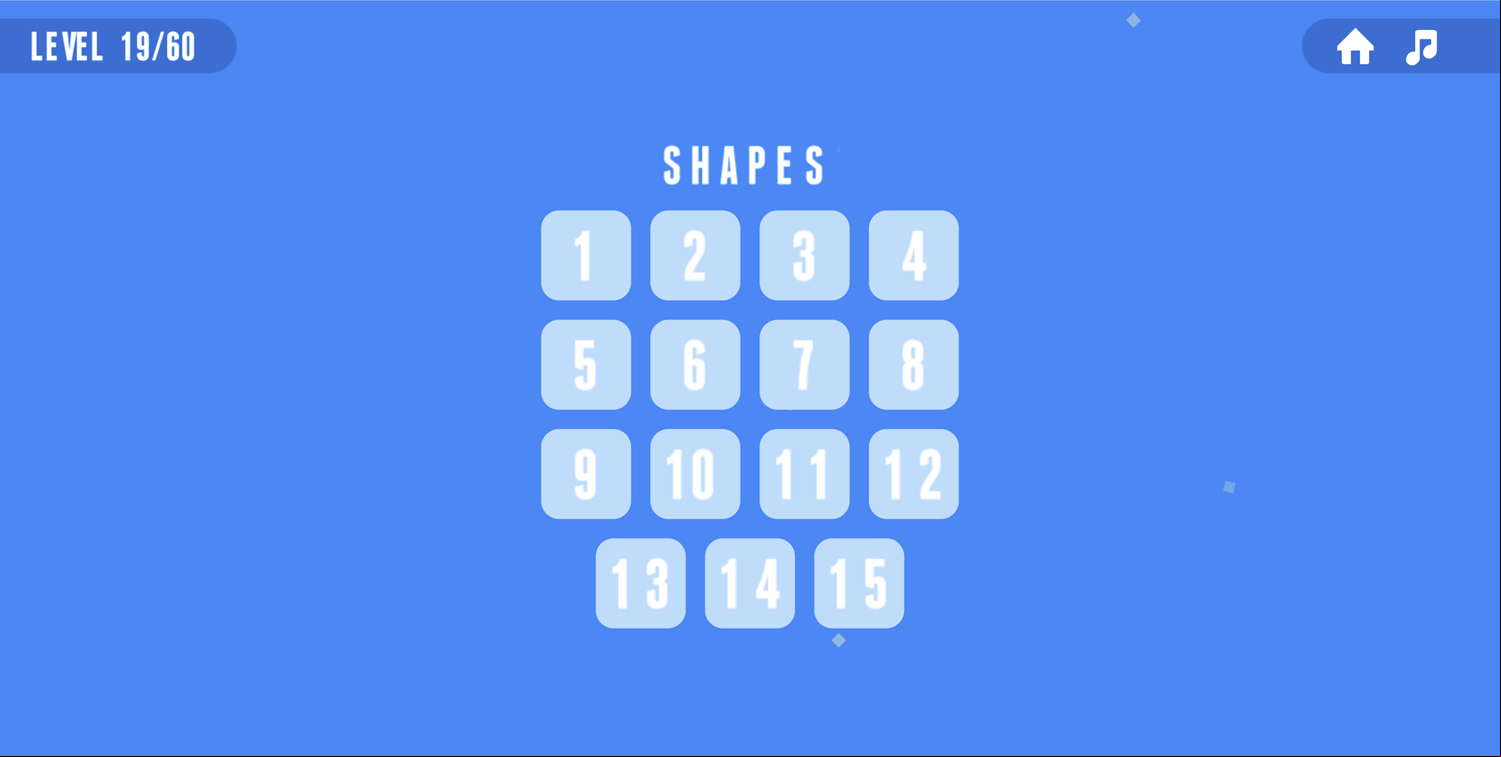 Surabikku Game Shapes Menu Screen Screenshot.