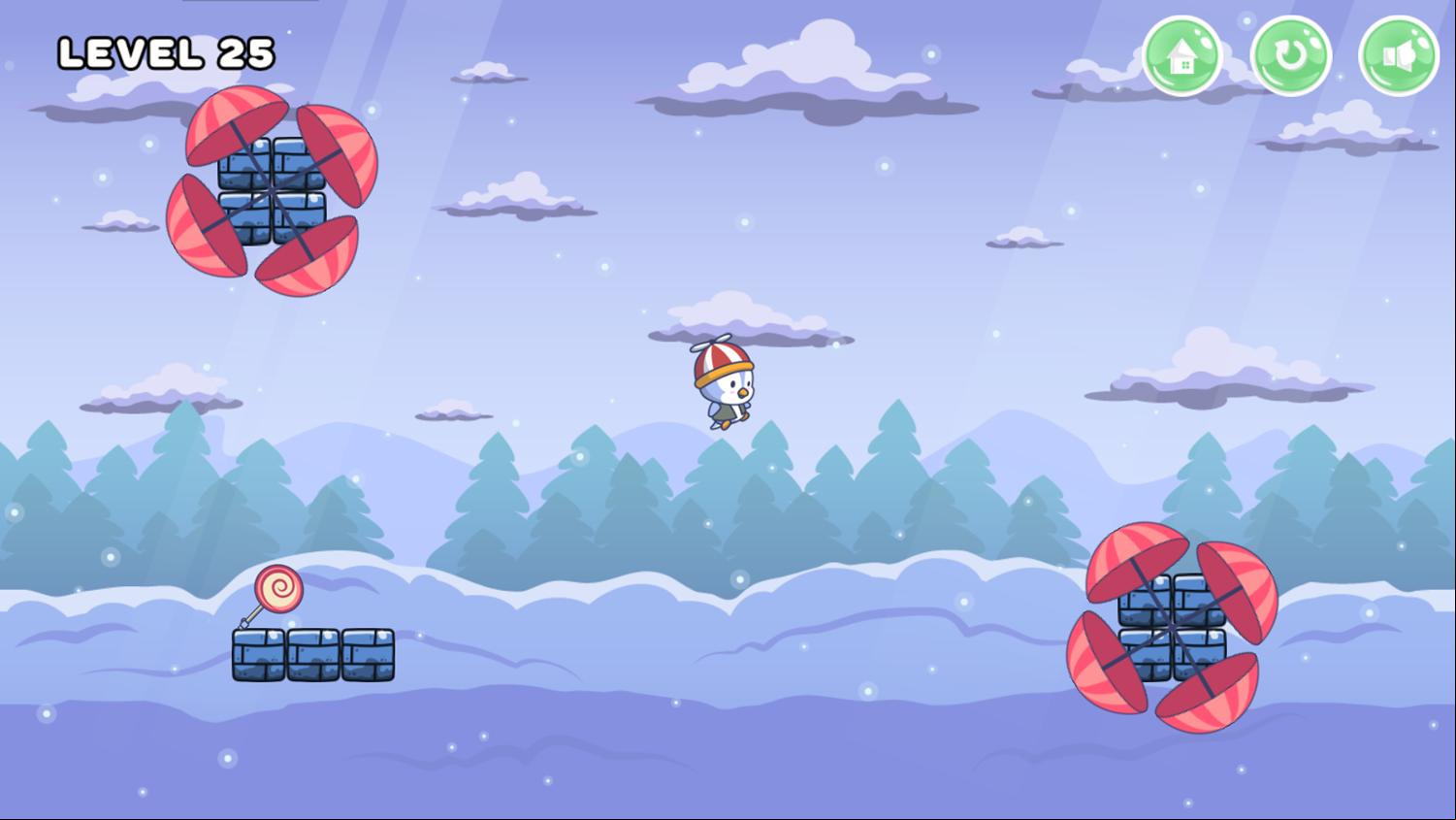 Sweet Penguin Game Final Level Screenshot.