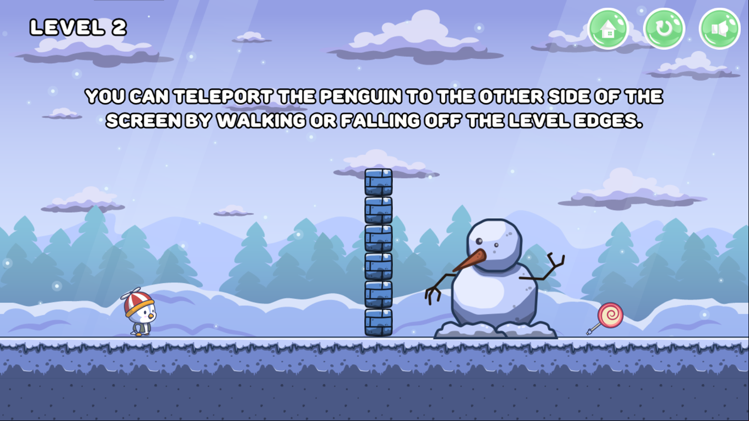 Sweet Penguin Game Screen Wrap Instructions Screen Screenshot.