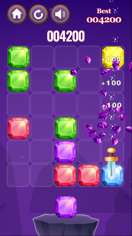 Sword and Jewel Game Play Screenshot.