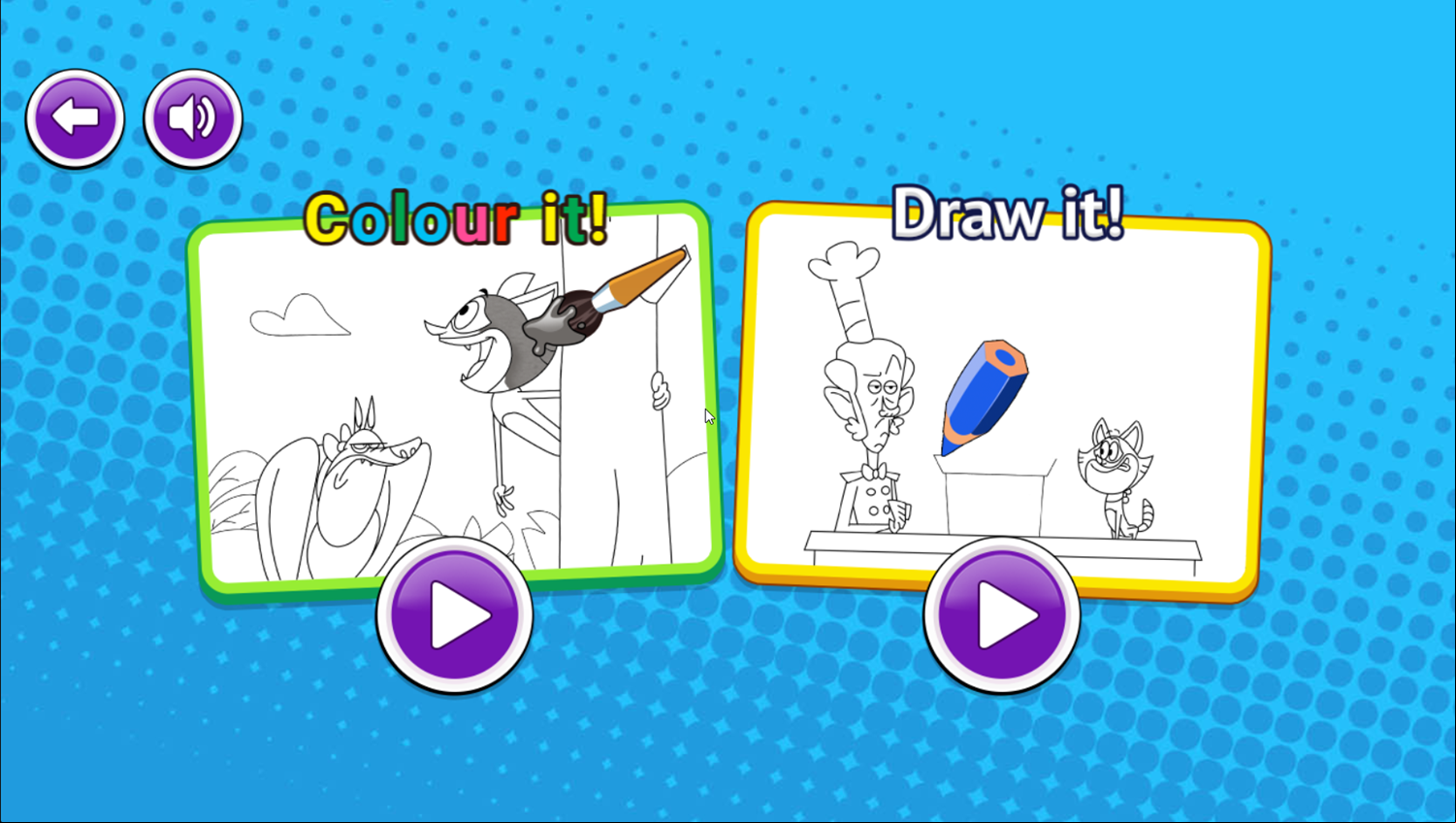 Taffy Splash Art Game Select Mode Screenshot.