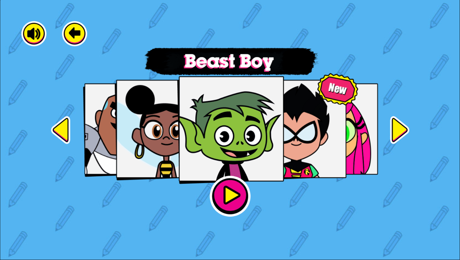 Teen Titans Go How to Draw Teen Titans Go Game Select Titan Screenshot.