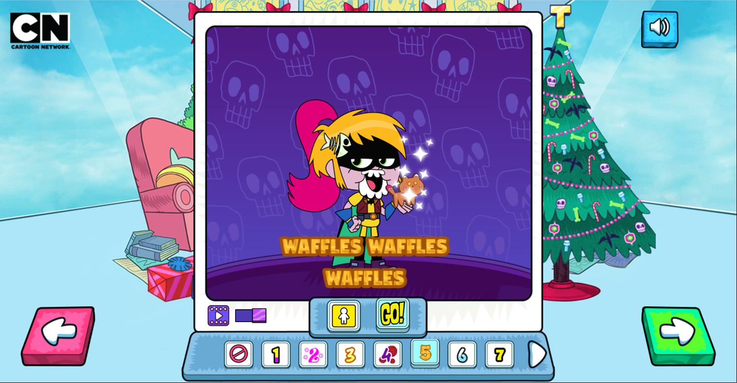 Teen Titans Go Super Hero Maker Game Screenshot.