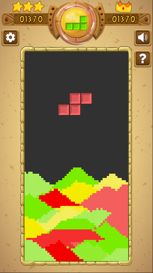 Tetris Sand Game Play Screenshot.
