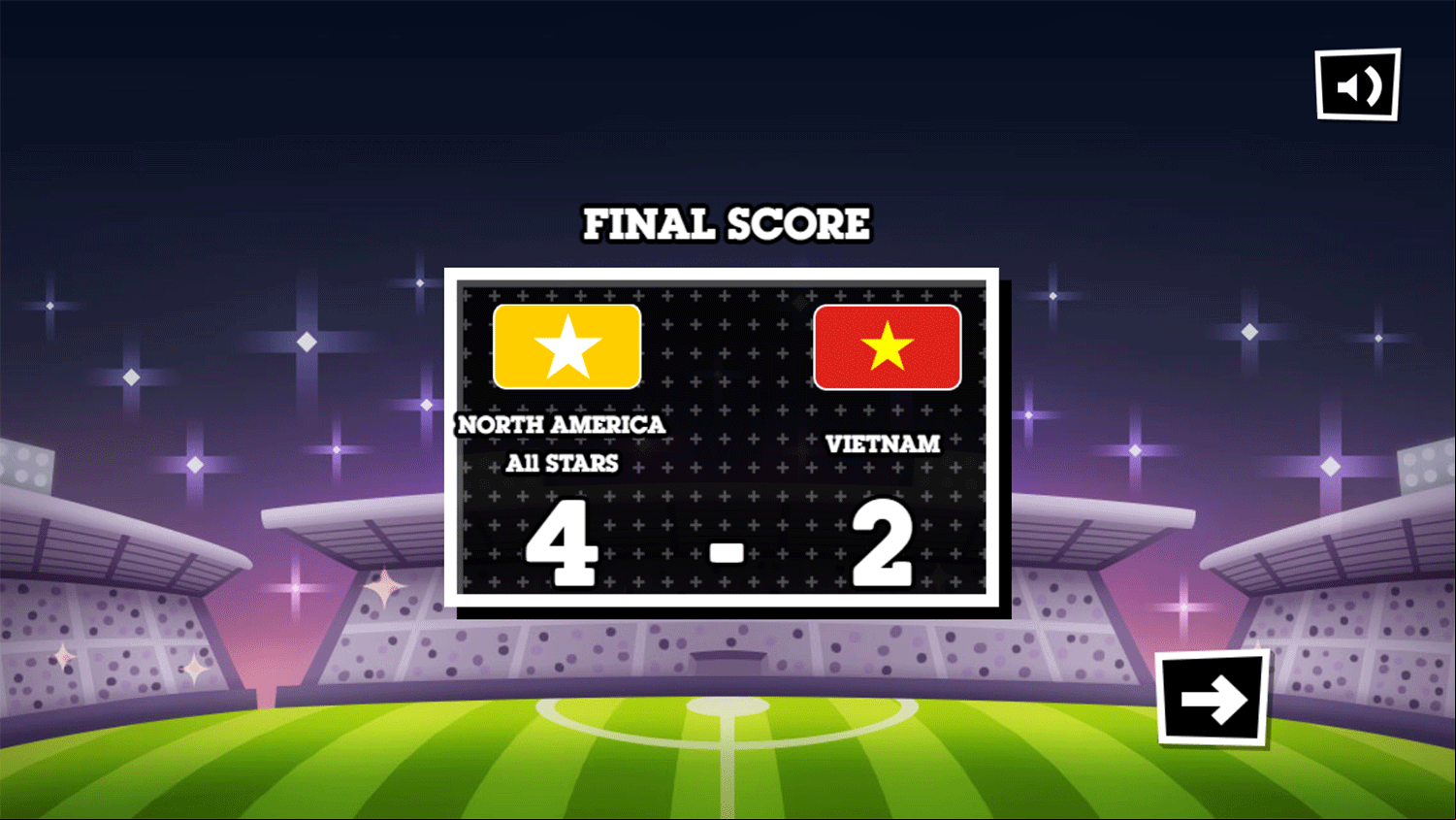 Toon Cup 2018 Final Score Screenshot.