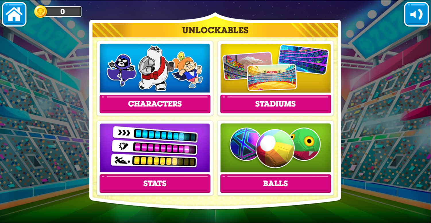 Toon Cup 2020 Unlockables Screen Screenshot.