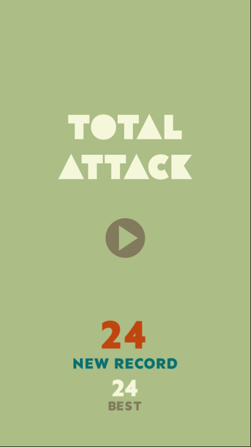 Total Attack Game Welcome Screen Screenshot.