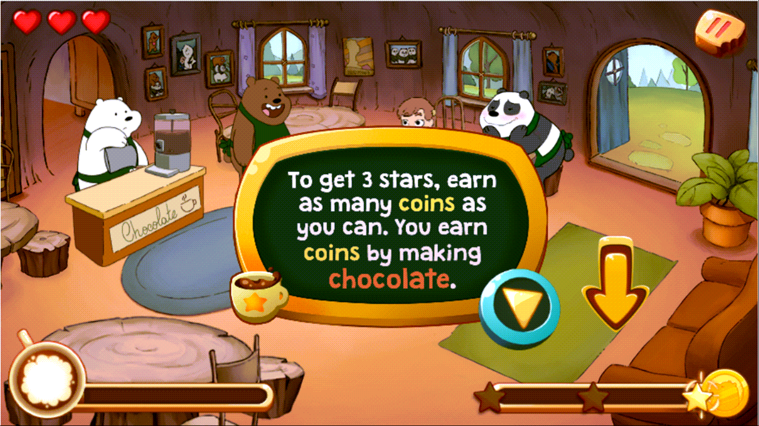 We Bare Bears Chocolate Artist Coin Earnings Screenshot.