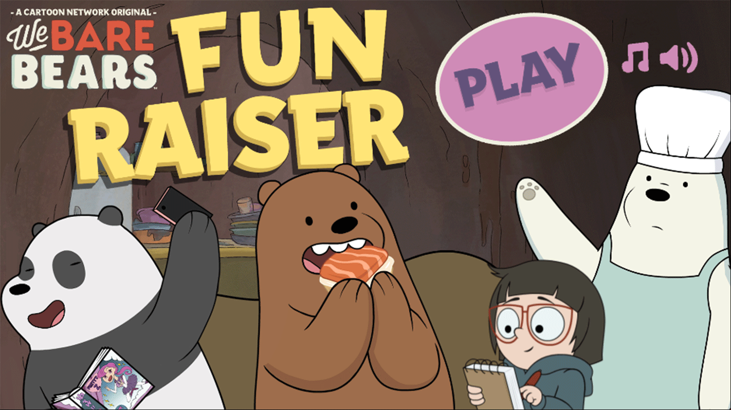 We Bare Bears Fun Raiser Welcome Screen Screenshots.