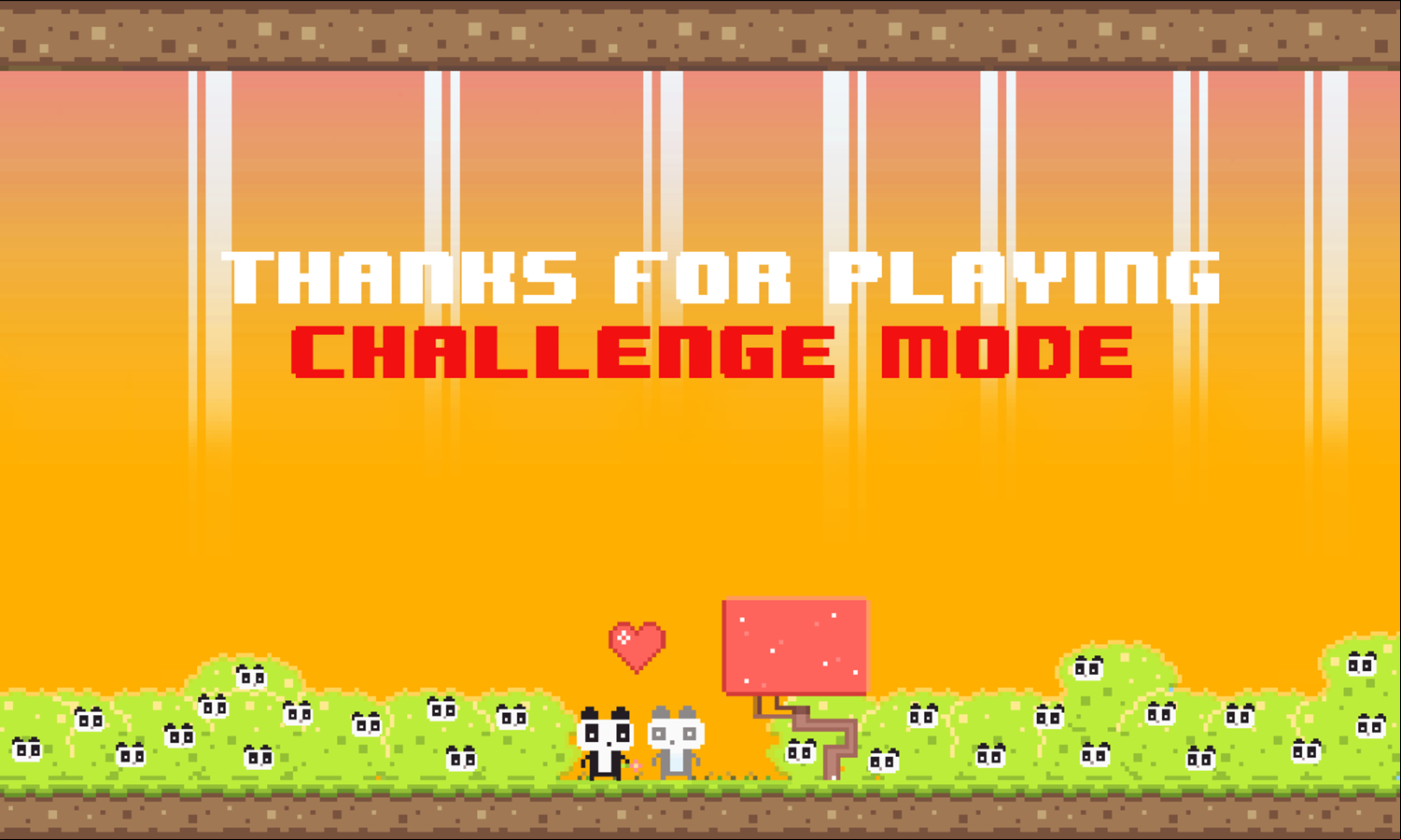 We Love Pandas Challenge mode Game Complete Screenshot.