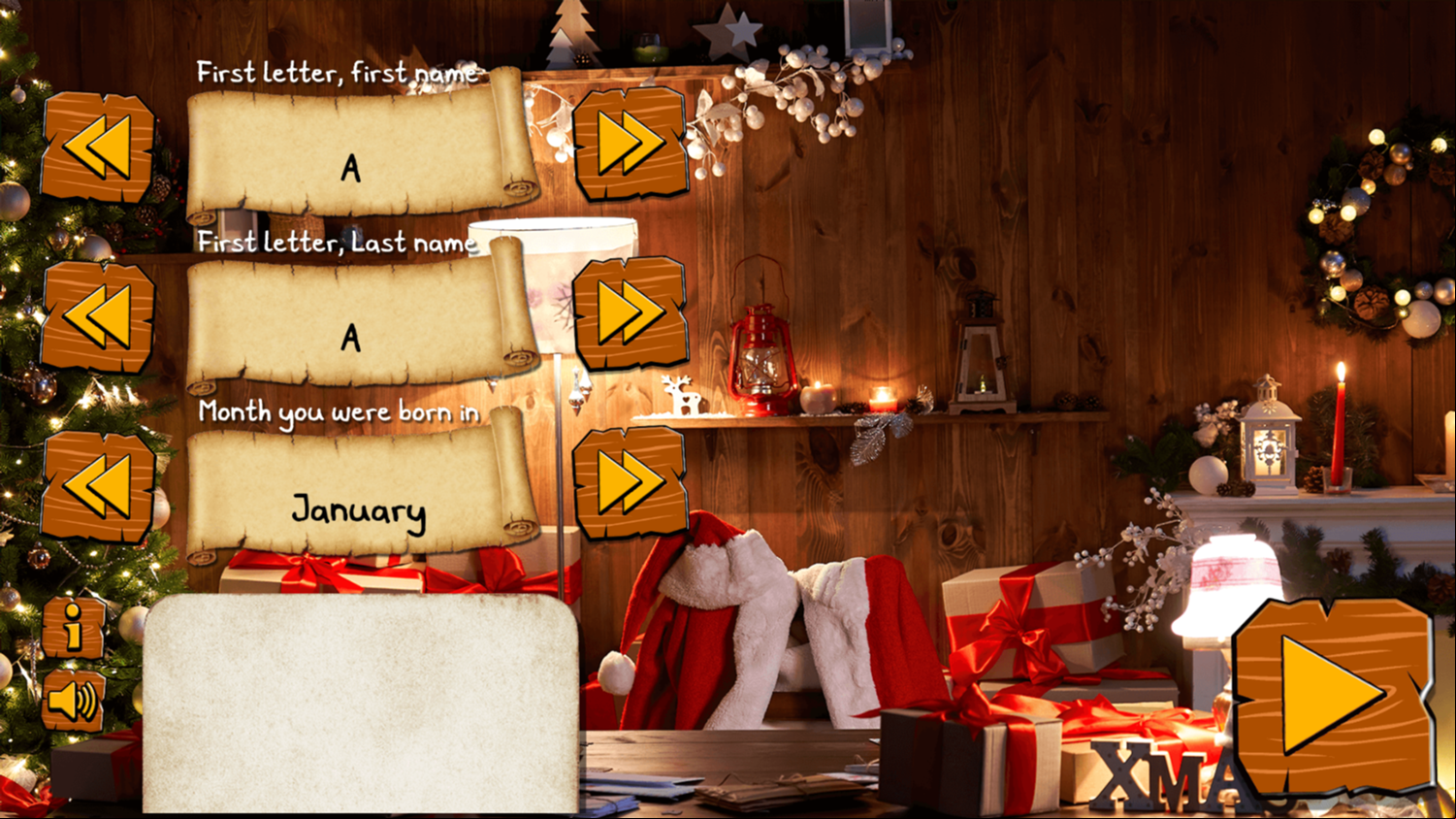 What's Your Elf Name Game Input Answer Screenshot.