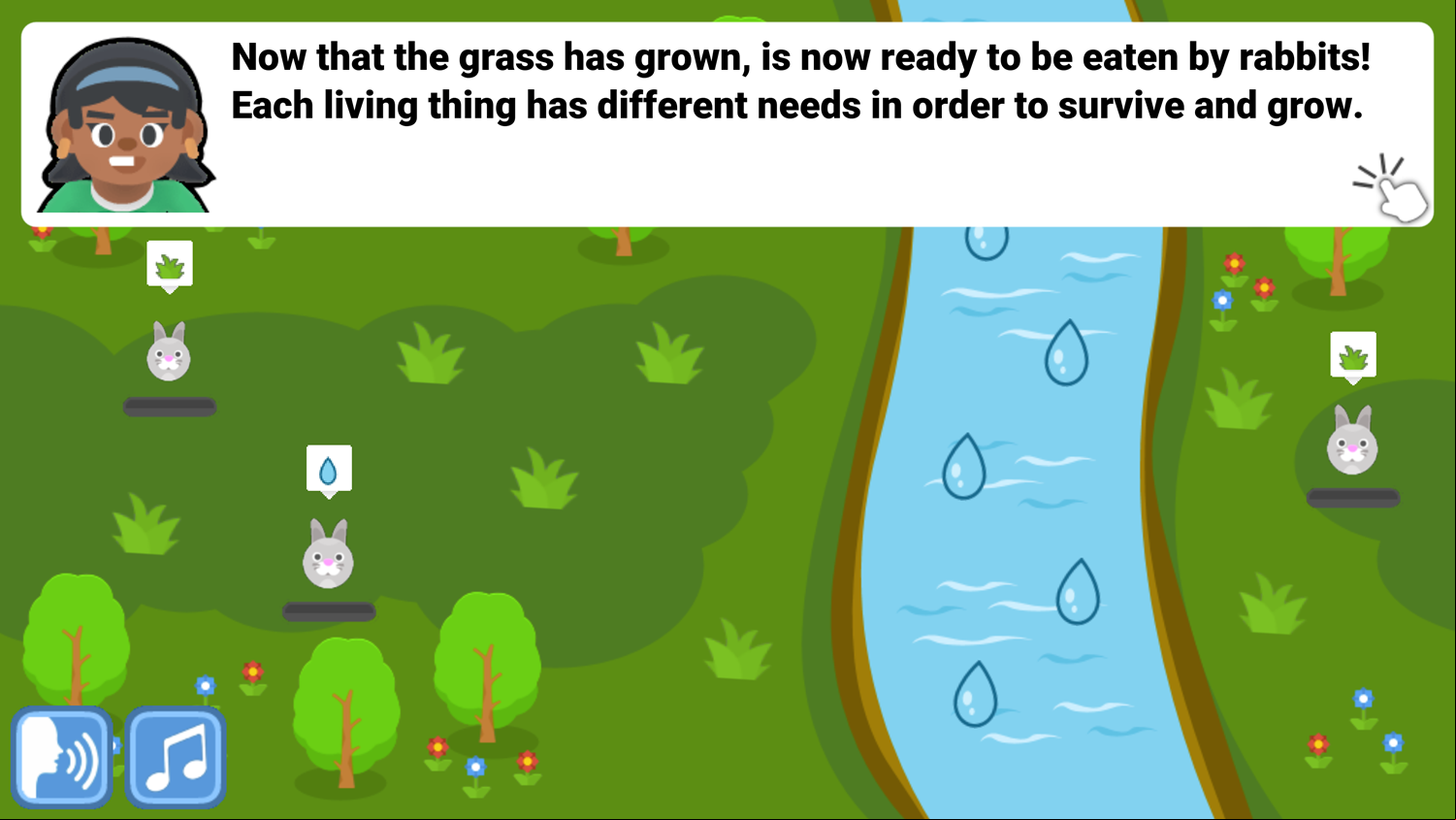 World of Resources Game Feed Rabbits Screenshot.