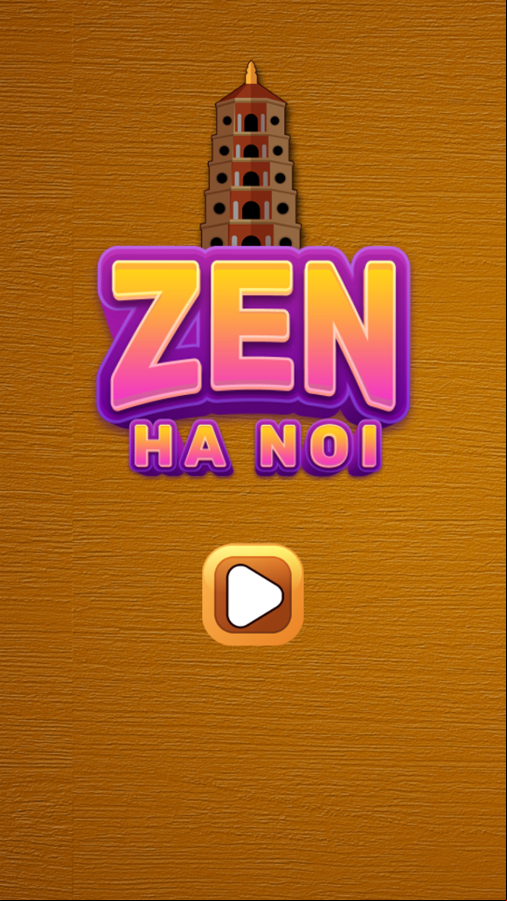 Zen Hanoi Game Welcome Screen Screenshot.